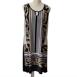 J.B.S. Women's Black And Gold Sleeveless Dress